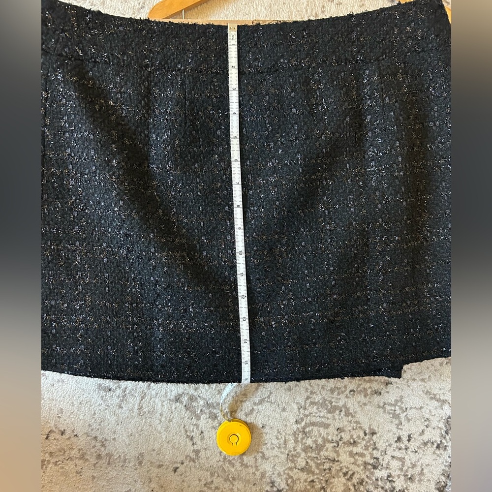 NWT Hill House Home Tatiana Black Tweed Mini Skirt Size Large - Picture 14 of 15